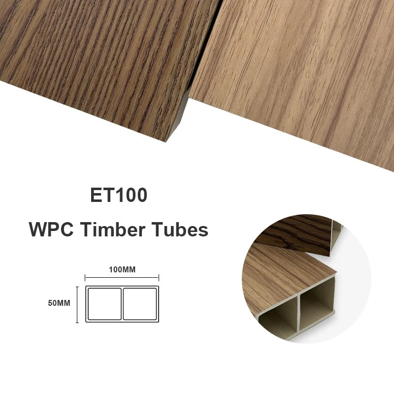 Factory Directly Indoor Easy Install Waterproof WPC Wood Plastic Composite Square Hollow Timber Tube