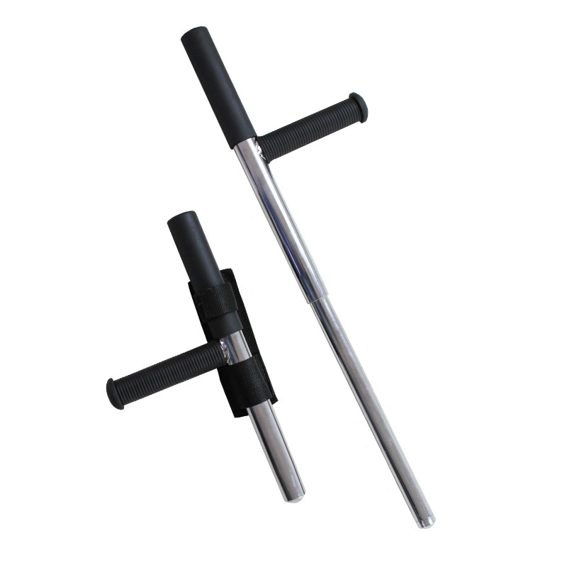 Anti Riot Self Defense Police Telescopic Extendable T Shape Steel Baton