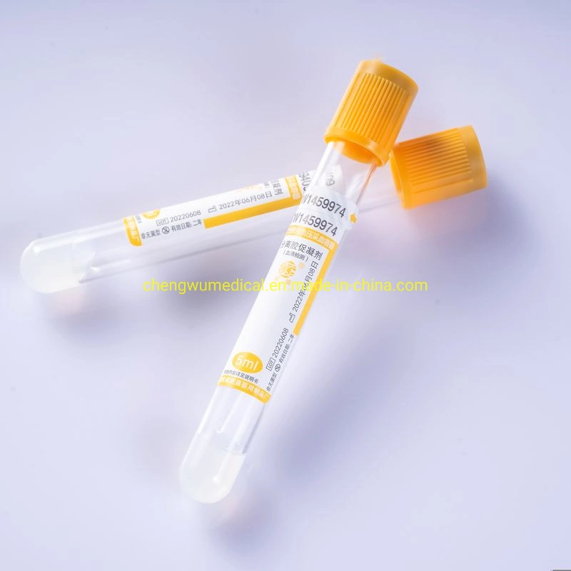 Factory Hot Sale Blood Collection Tube Yellow Gel &Clot Activator with CE ISO