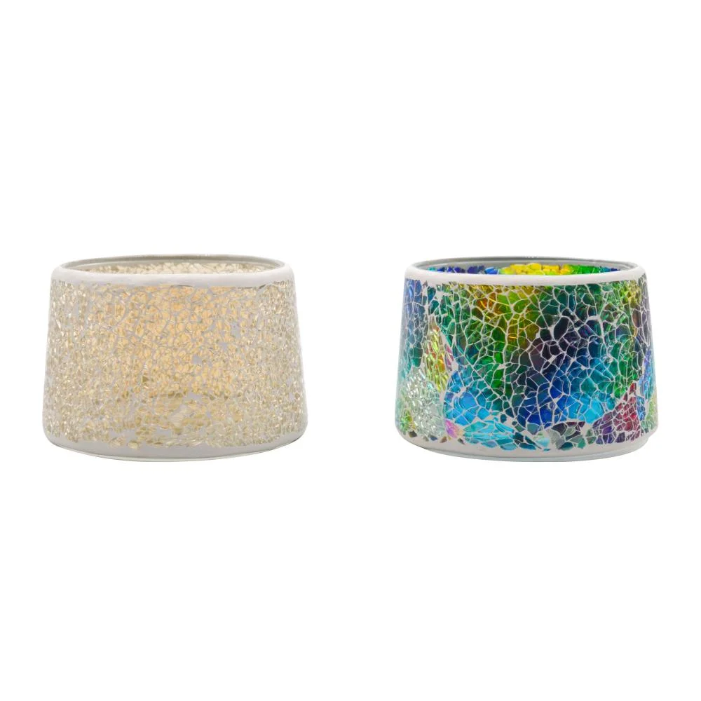 Ceramic Hande Made Decorative Tealight Mosaic Glass Candle Holder