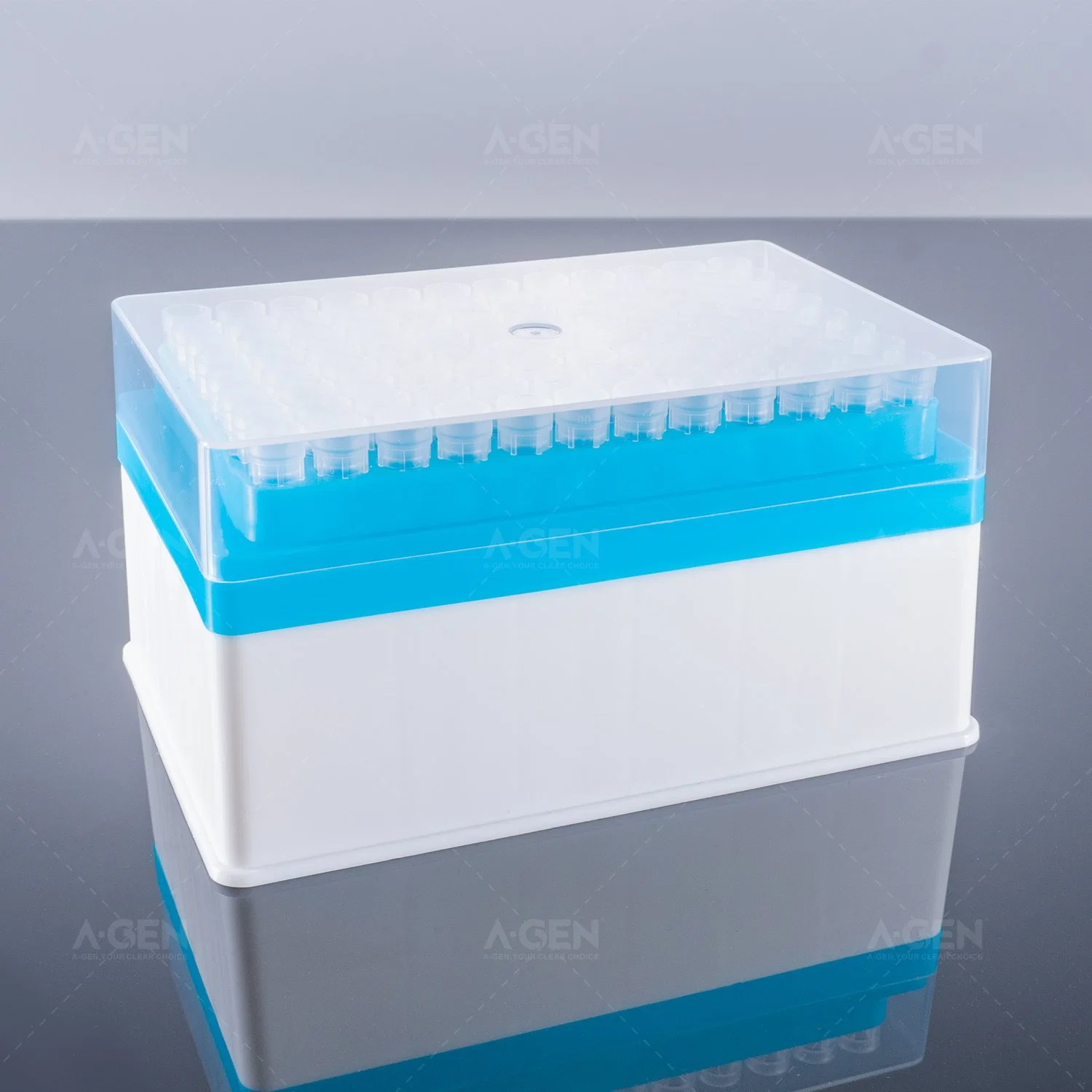 CÔNES POUR pipettes de filtration robotiques TRANSPARENTES 50 ΜL SBS Box 96 cônes/rack 24 racks 2304PCS