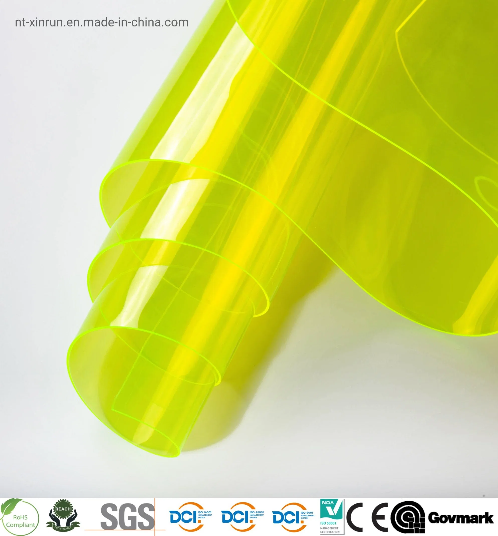 Green Color Super Clear PVC Film