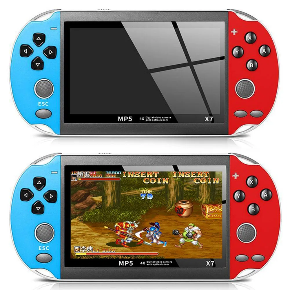 Handheld Portable Game Console for PSP Games X7 4.3 Inch Handheld Retro Game Video Player with Double Rocker