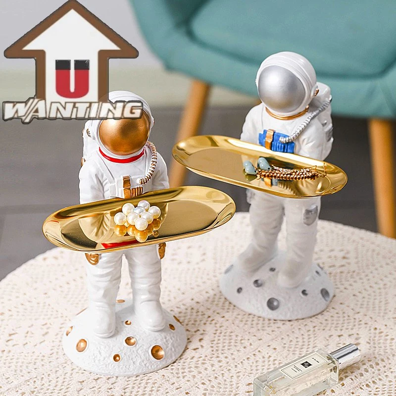 Escultura em urso de resina Key Candy Storage Tray Promocional Gift Home Decoração de desktop