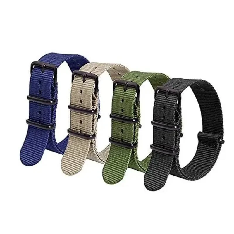 Nylon Watch Band Strap with Stainless Steel Buckle