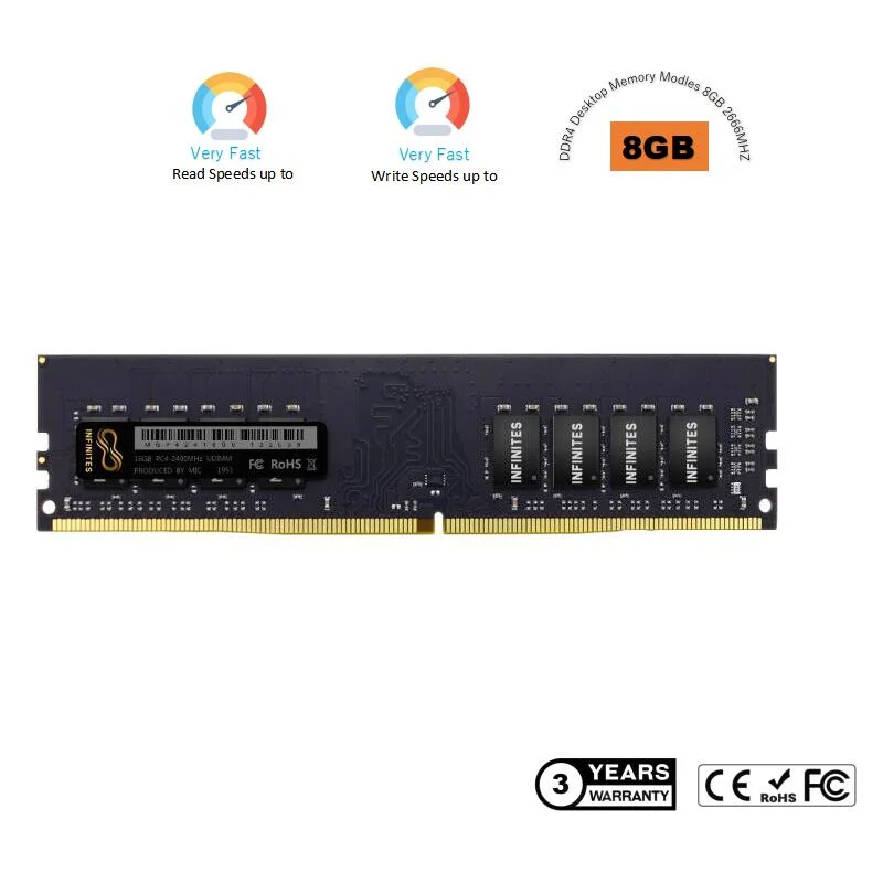 Memoria DDR4 RAM 8GB 4GB 16GB 32GB 2666MHz 3200MHz Desktop PC4-25600 1,2V 288-Pin DIMM für Desktop-PC-Speicher