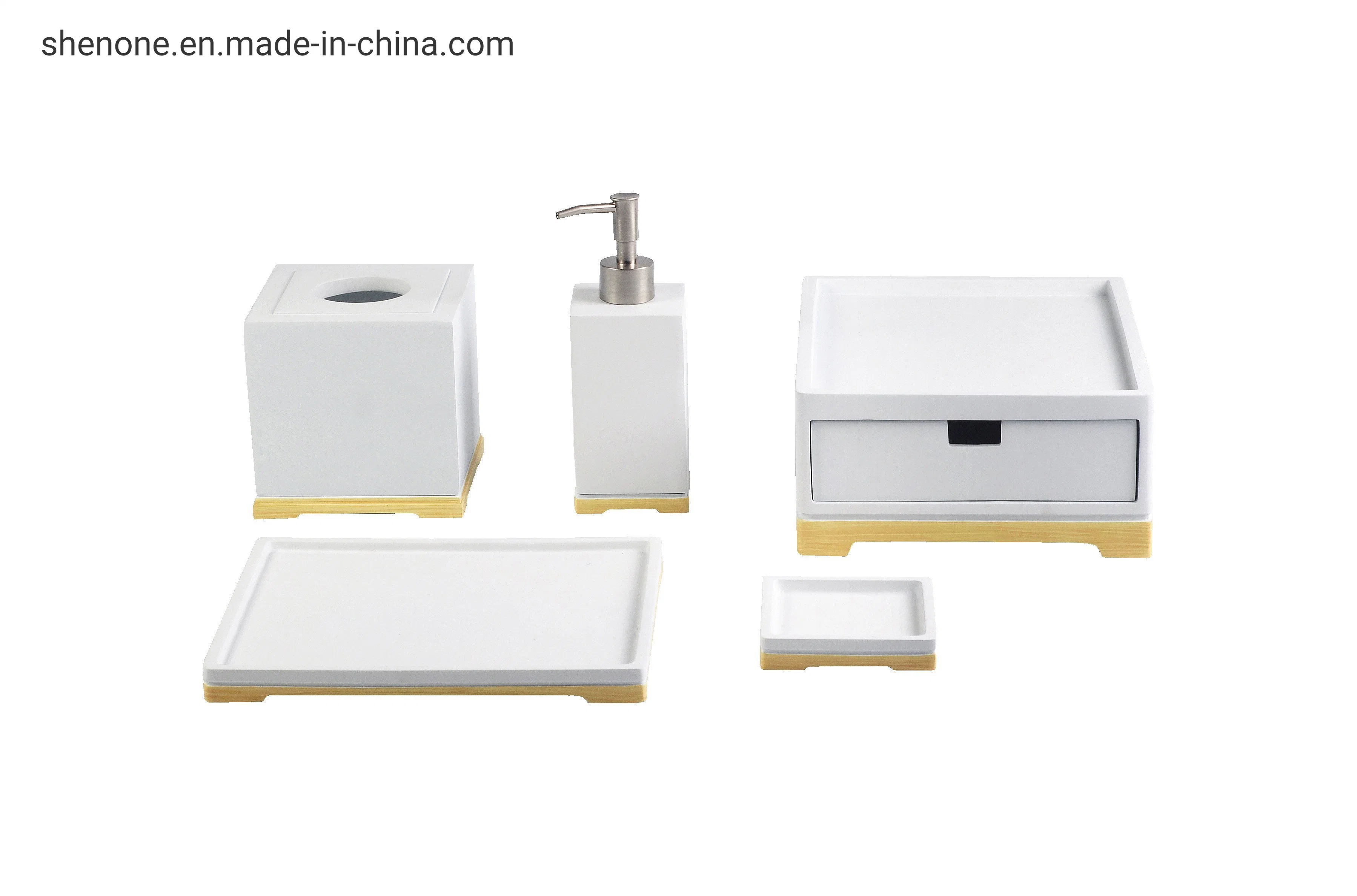 Shenone Fashion Customized Grey Eco Resin Tissue Box Covers Wholesale/Supplier Tissue Paper Box Hotel Decor