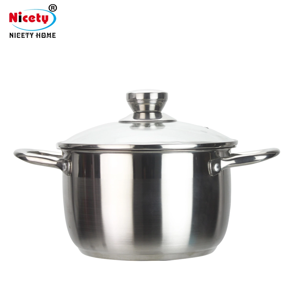 OEM&ODM Custom Stainless Steel Sauce Pot Cookware Sets Kitchenware Pot with Glass Lid