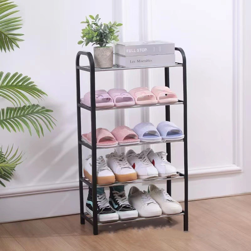 Modern Home Simple Metal Space Saving Rotary Shoes Cabinet Shoe Rack Organizer