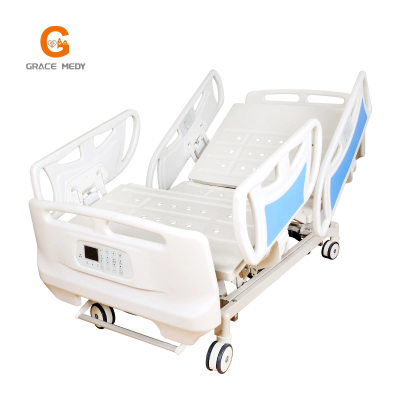 5-Function Electric Nursing Care Equipment Medical Furniture Clinic ICU Hospital Bed