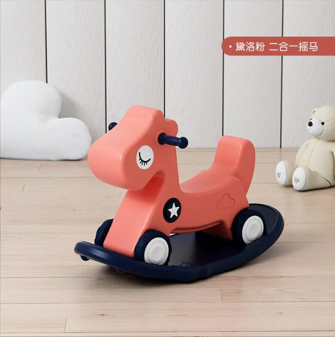 Baby Rocking Little Wooden Horse Dual-Purpose Toy Baby Car Scooter