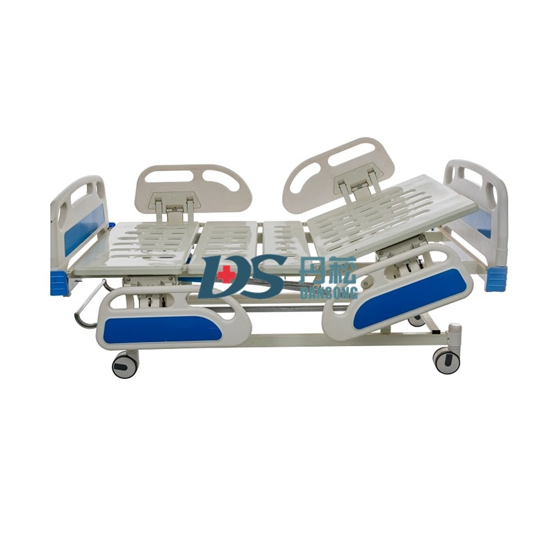 3 Cranks Medical Furniture Folding Wheel Manual Hospital Bed Chinese Factory Price