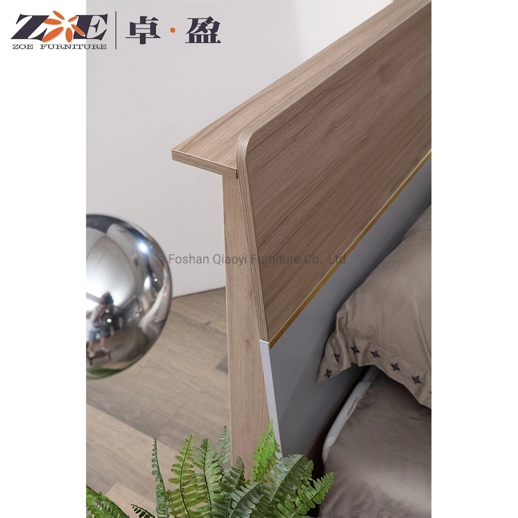 Chine en gros de luxe OEM ODM Design Maison Chambre Meubles en bois Lit double de taille King