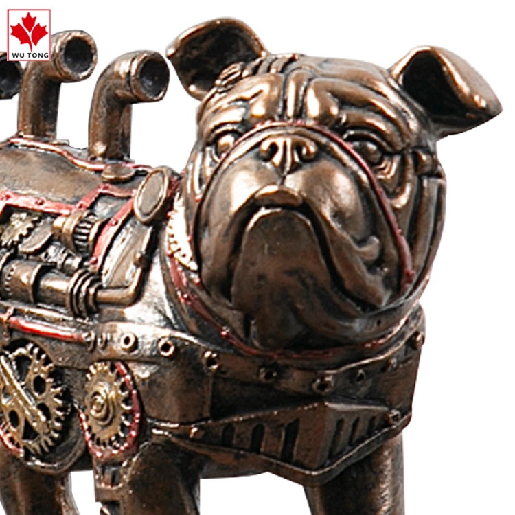 Neues Design Mechanische Hund Punk Tier Skulptur Kreative Dampf Harz Dekorative Handwerkskunst