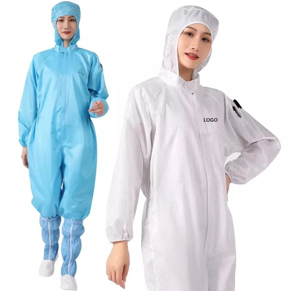 Washable Reusable Antistatic Coat Dustproof Workshop ESD Suit Cleanroom Clothing