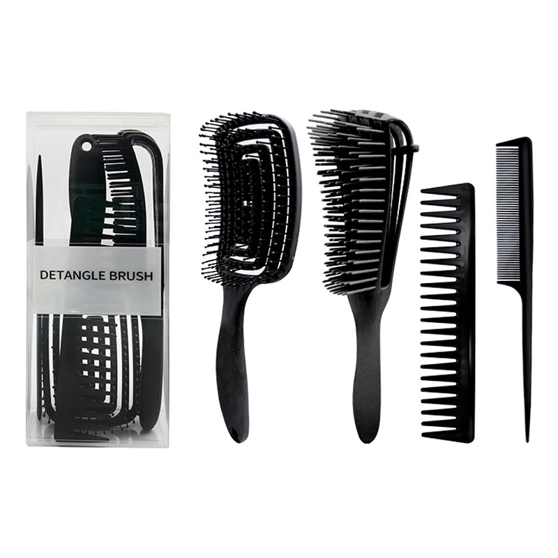 Private Logo ABS Plastic Brush Easy to Use for Men Women Hair Self Cleaning Natural Hair Brushes