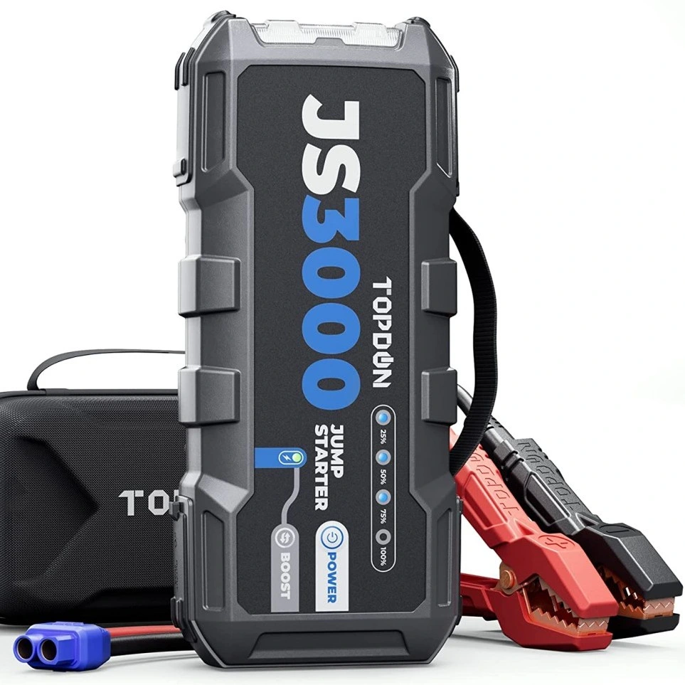 Topdon Factory Supply Js3000 3000A 24000mAh 12V Smart Portable Car Multi-Function Jump Starter Start Battery Charger Booster Kit