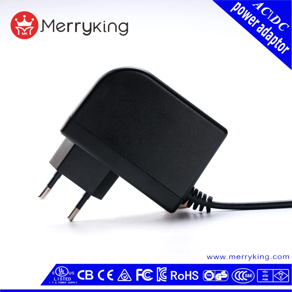 EU Plug 24V 1A AC DC Power Adaptor with Ce RoHS GS BS Certifications