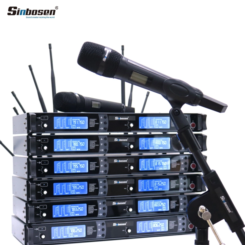 UHF Wireless Microphone System Skm9000 Professional 2 Channel DJ Sound Wireless Microphone