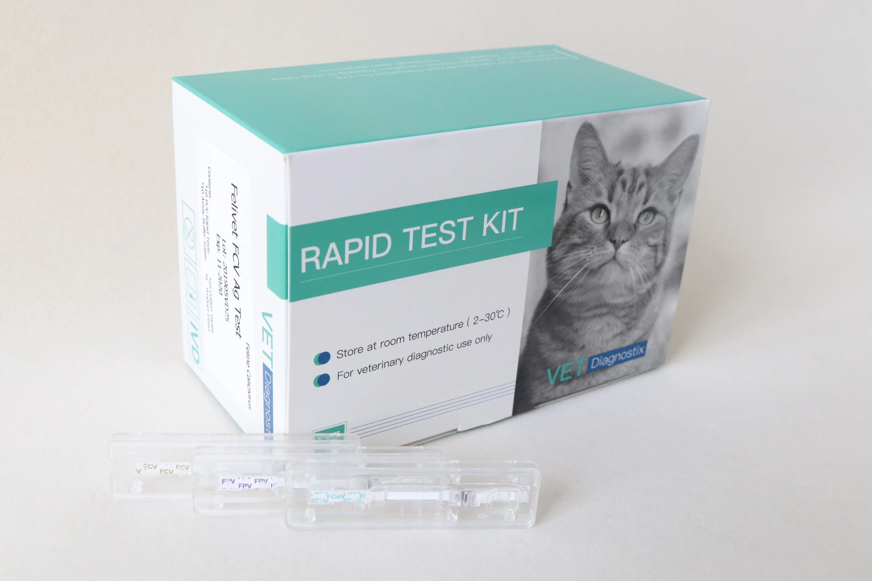 Prueba rápida veterinaria Herpesvirus felino Tipo-1 anticuerpo FHV Diagnóstico rápido Kit de prueba