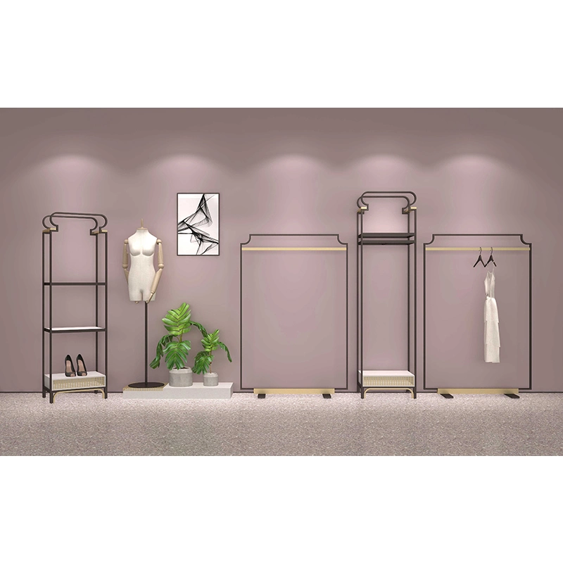 Clothes Hanging Stand Heavy Duty Clothing Rail Shopping Mall Against Wall Clothes Display Racks