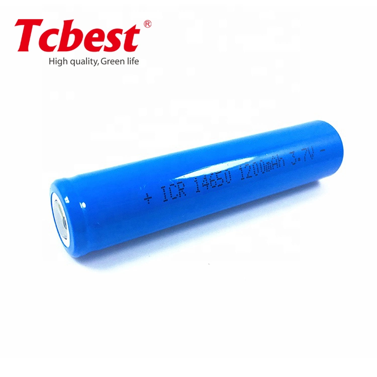 Li-ion Ici14650 Batería de Ión Litio Ici14650 batería recargable Li-ion Icr 14650 3.7V 1200mAh Li-ion Ici14650 Batería de litio para linterna, E-Cig