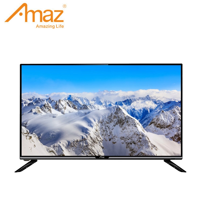 Amaz OEM Marca de alta calidad 55 pulgadas Smart TV doble TV de música de vidrio templado con DVB-T2/S2