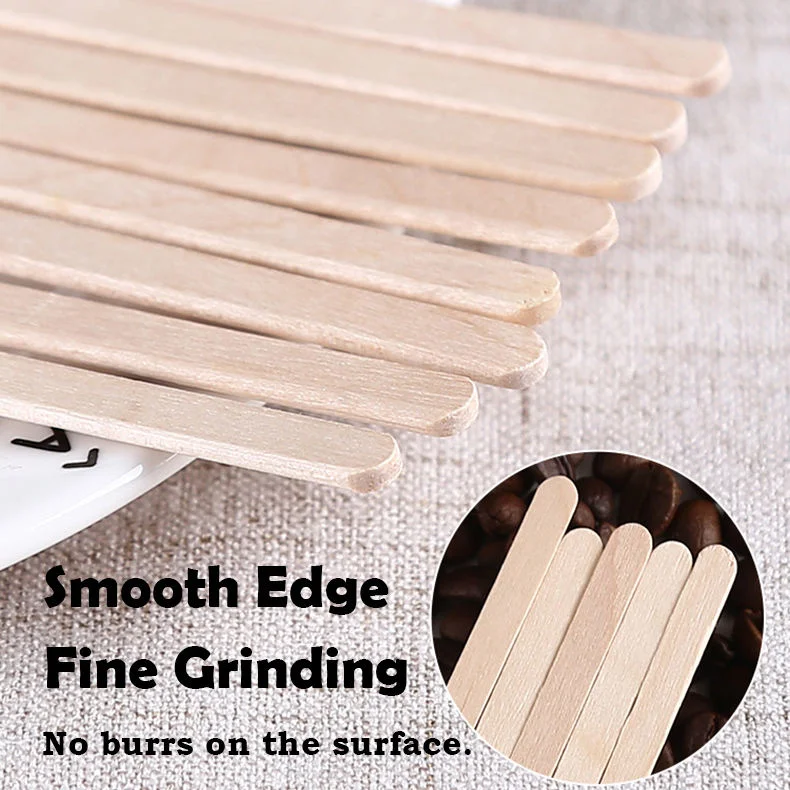 Natural Custom Wood Coffee Stirrer Sticks Biodegradable Individually Wrapped Coffee Ground Bamboo Wooden Coffee/Tea Stirrers