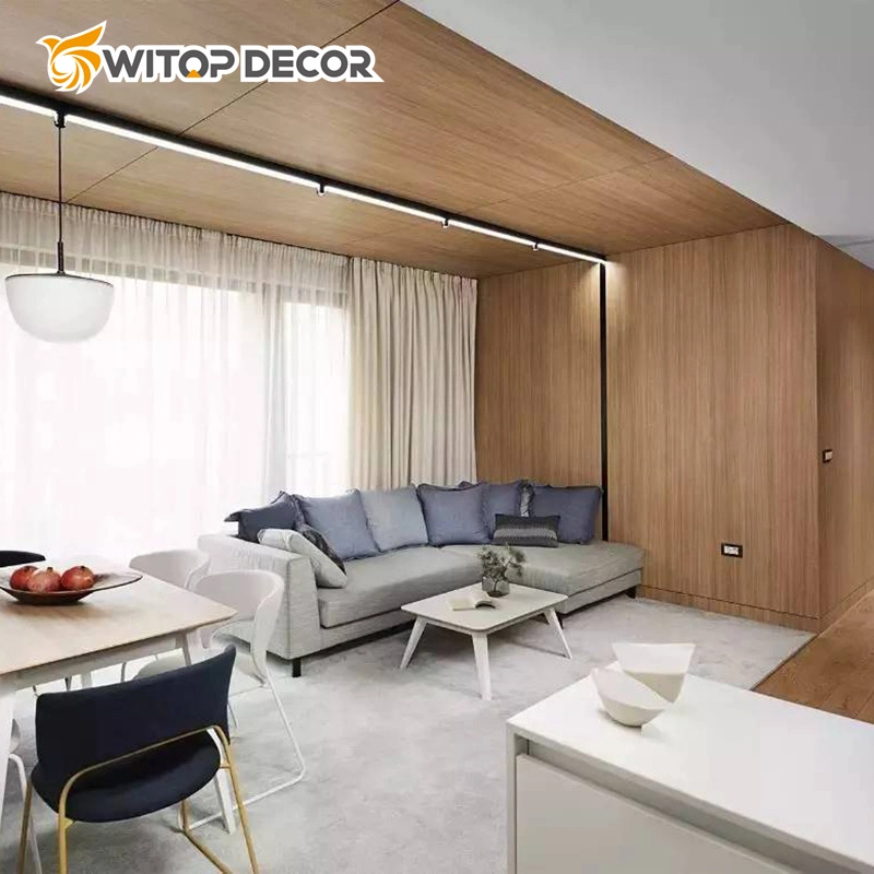 Witop WPC Panels Veneer Fiber Board Bamboo Charcoal Wood Veneer Waterproof Home Decoration