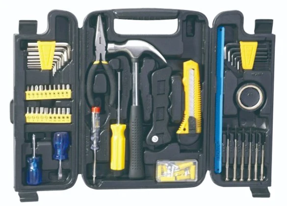 Kit de herramientas de reparación profesional Caja de herramientas manuales para el hogar con Funda de soplado