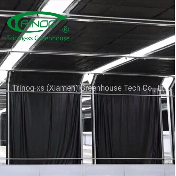 Trinog Greenhouse multispan panda film Light deprivation system hydroponic greenhouses with light trap