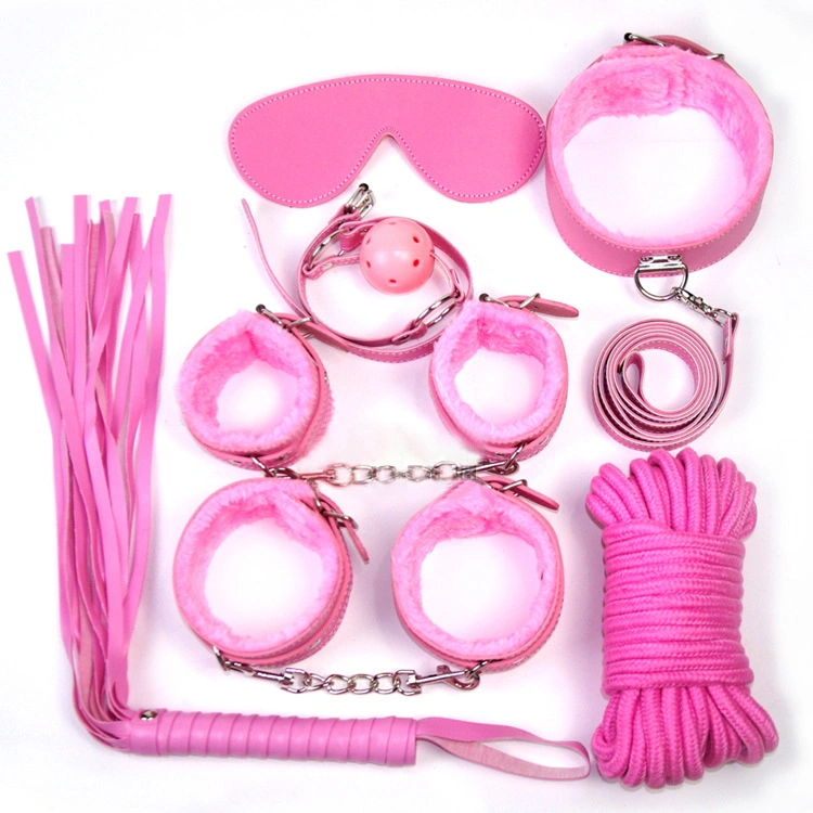 Various Color Sex Toys 7 Set Bdsm Bundled Toy Ten-Meter Rope Seven-Piece Set Leather Bondage Set