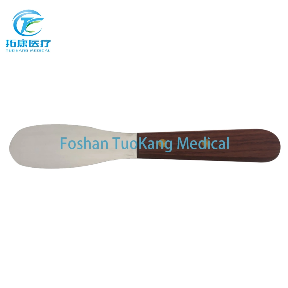 Dental Gypsum Wooden Handle Metal Stirring Trowel, Gypsum Cutter, Orthodontic Dental Gypsum Knife