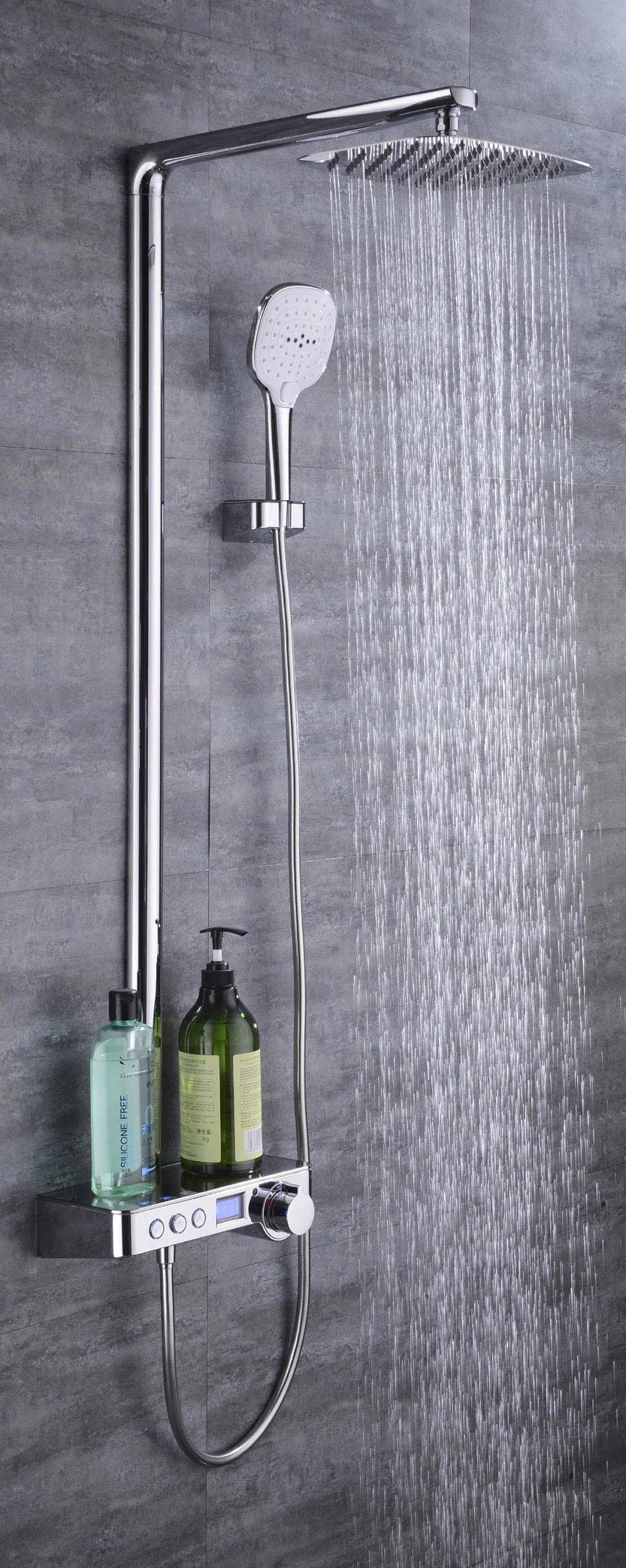 Système de pommeau de douche fonctionnel Robinet de salle de bain à effet pluie cascade