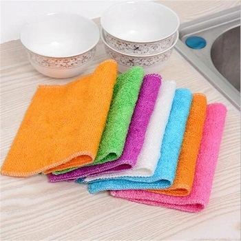 Color Wholesale/Supplier Microfiber Bamboo Fiber Kitchen Household Cleaning Dish Washing Towel