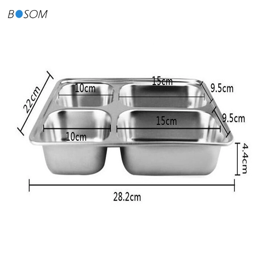 Food Grade Standard Stainless Steel Kitchenware, High quality/High cost performance Food Box, Lunch Tray