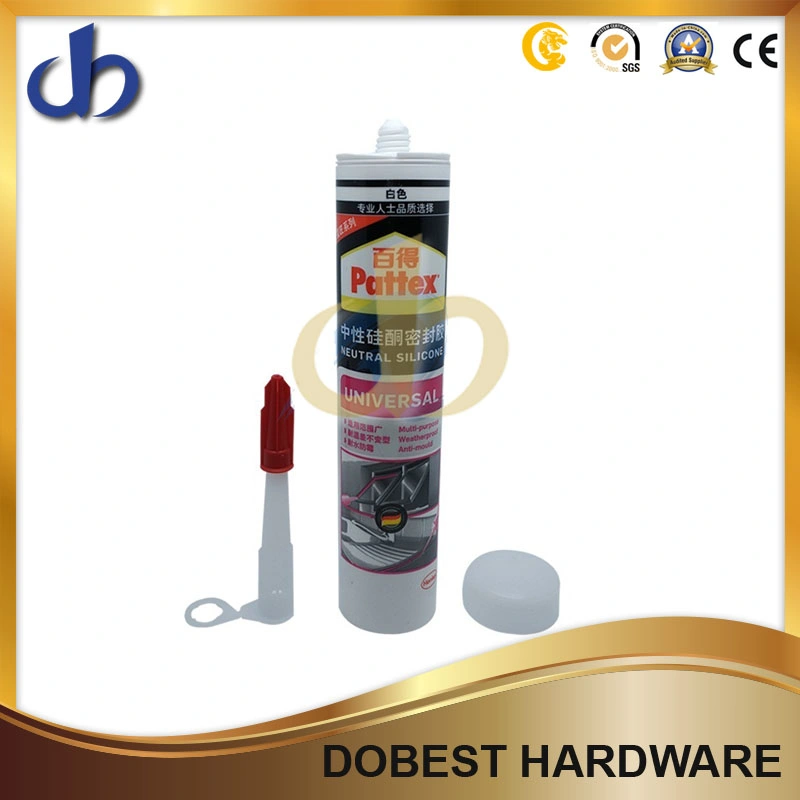 Offset 6 Colors Printing 300ml HDPE Silicone Sealant Packing Cartridge