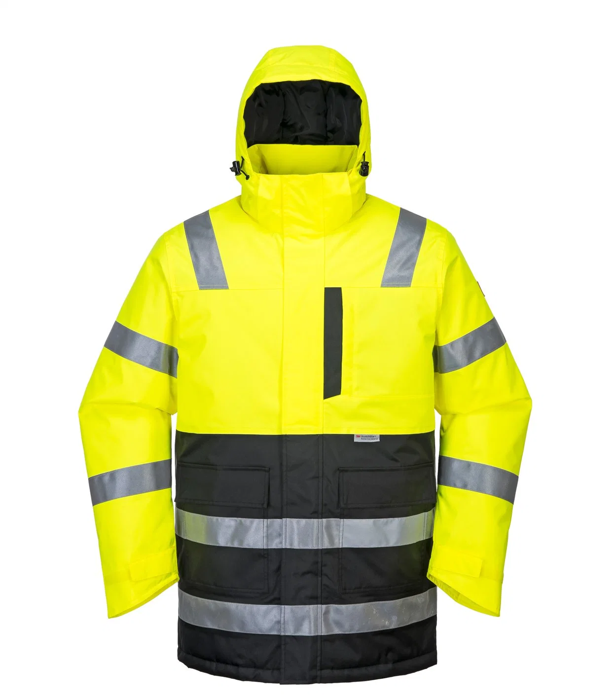 Hot Sale New Design Hi Vis Waterproof/Windproof Workwear Jacket with Reflective Tape