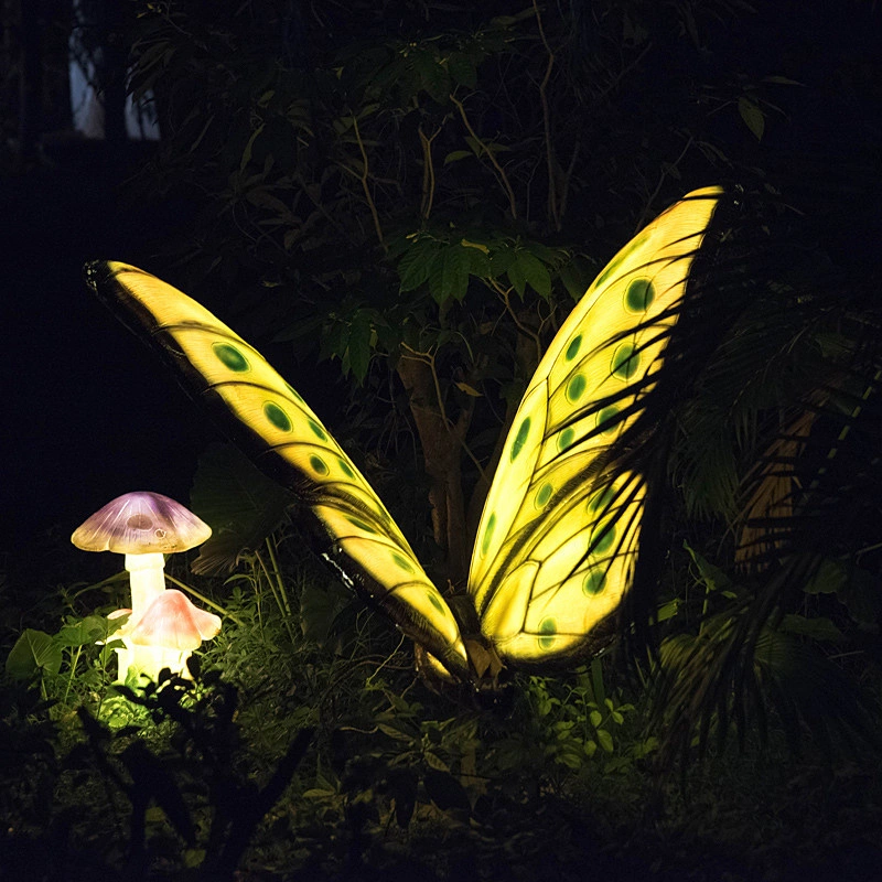 Vacaciones de Navidad de la mariposa en el exterior de Fibra Óptica LED solares de Jardín de luz Iluminación decorativa para la Pasarela camino