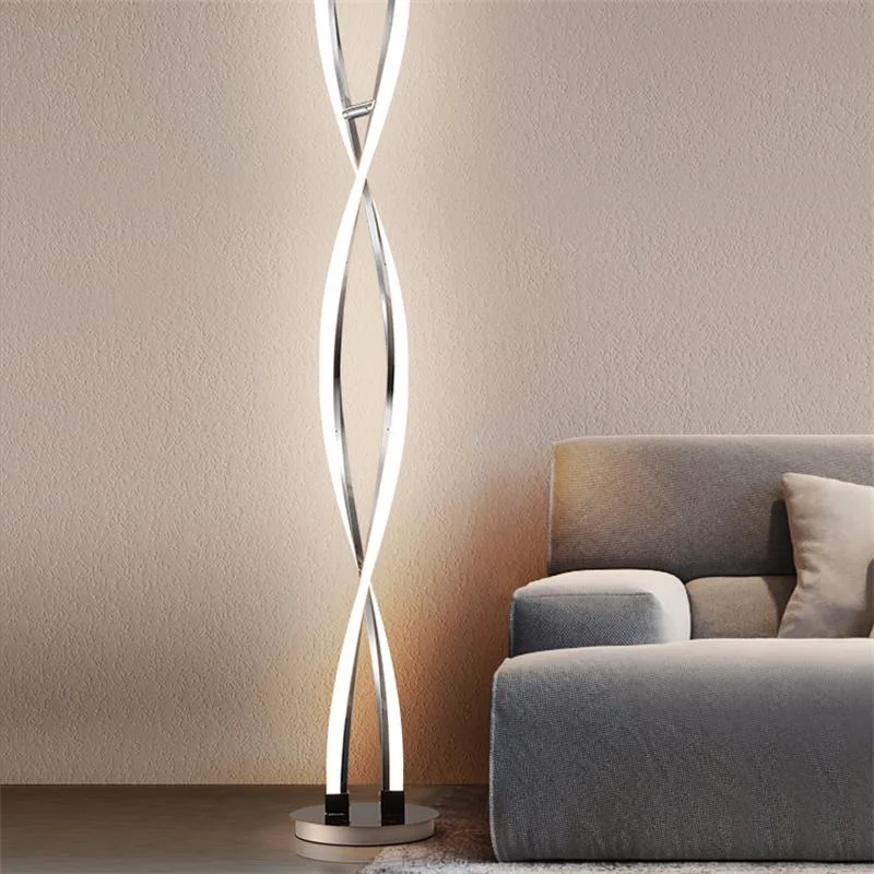 Nordic Design Interior moderno Living Apartamento duplo efeito LED luz de piso