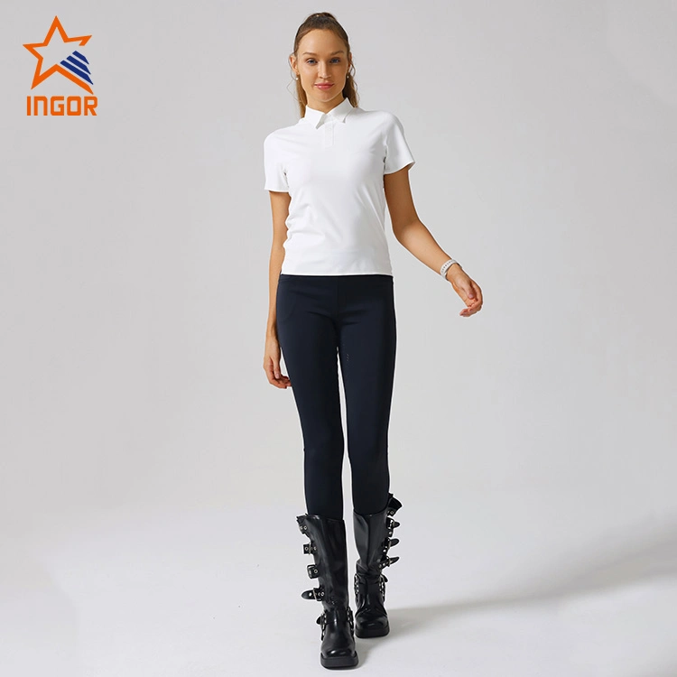 Ingor Sportswear Workout Clothing Manufacturers Custom Women T Shirt & Equestrian Pants Legging Sets Activewear Apparel