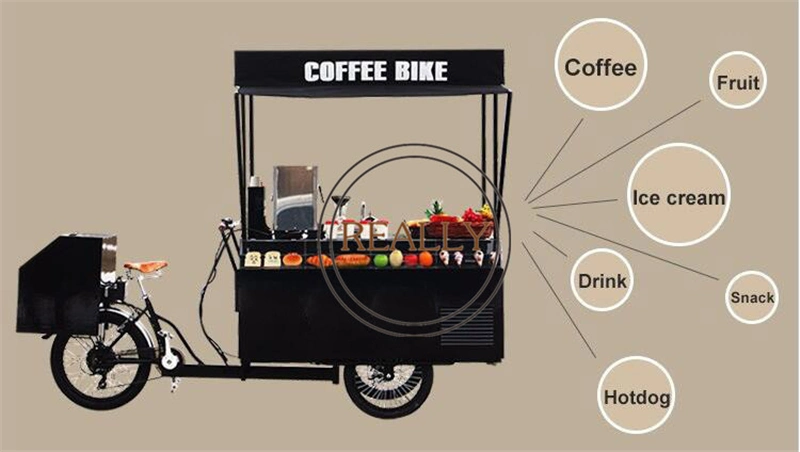 Multi Function Electric/Pedal Beer Trike Fast Food Ice Cream Coffee Bike Kiosk