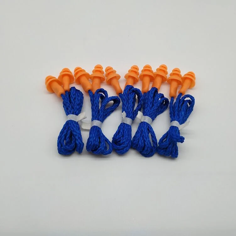 Reusable Hearing Protection Silicone Earplugs with Cotton/PVC Cord