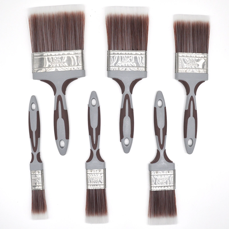 MSN Rubber Ergonomic Handle Paint Brush Suitable Long Working Painting Comfortable Grip Paint Brush Set