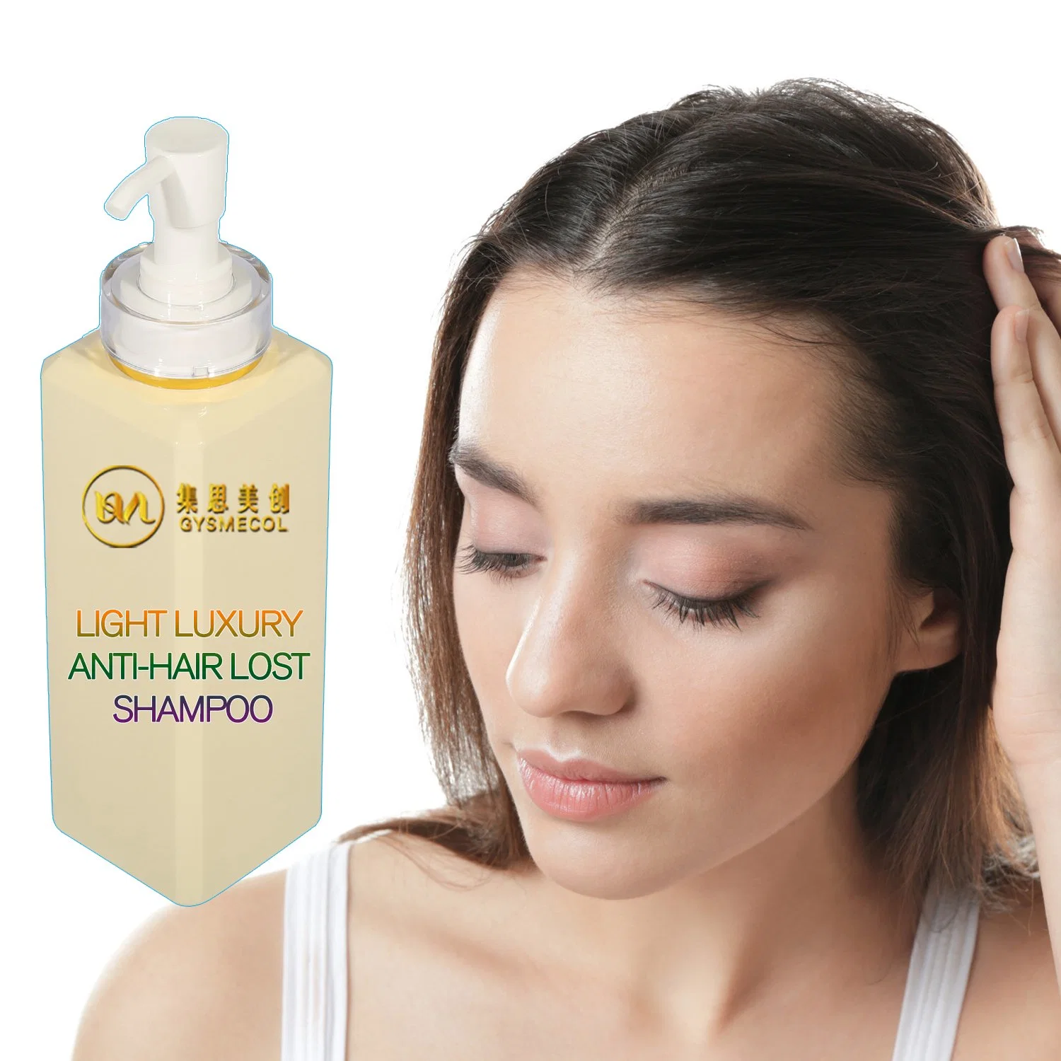 Vendedor quente alimentando Atualizando Anti Caspa Hair Shampoo para todos os cabelos com rótulo privado