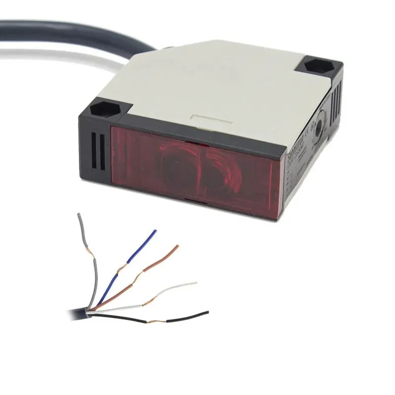 Bxr-C200r12 Diffuse Reflection Square Photoelectric Switch Sensor DC/AC 5-Wire