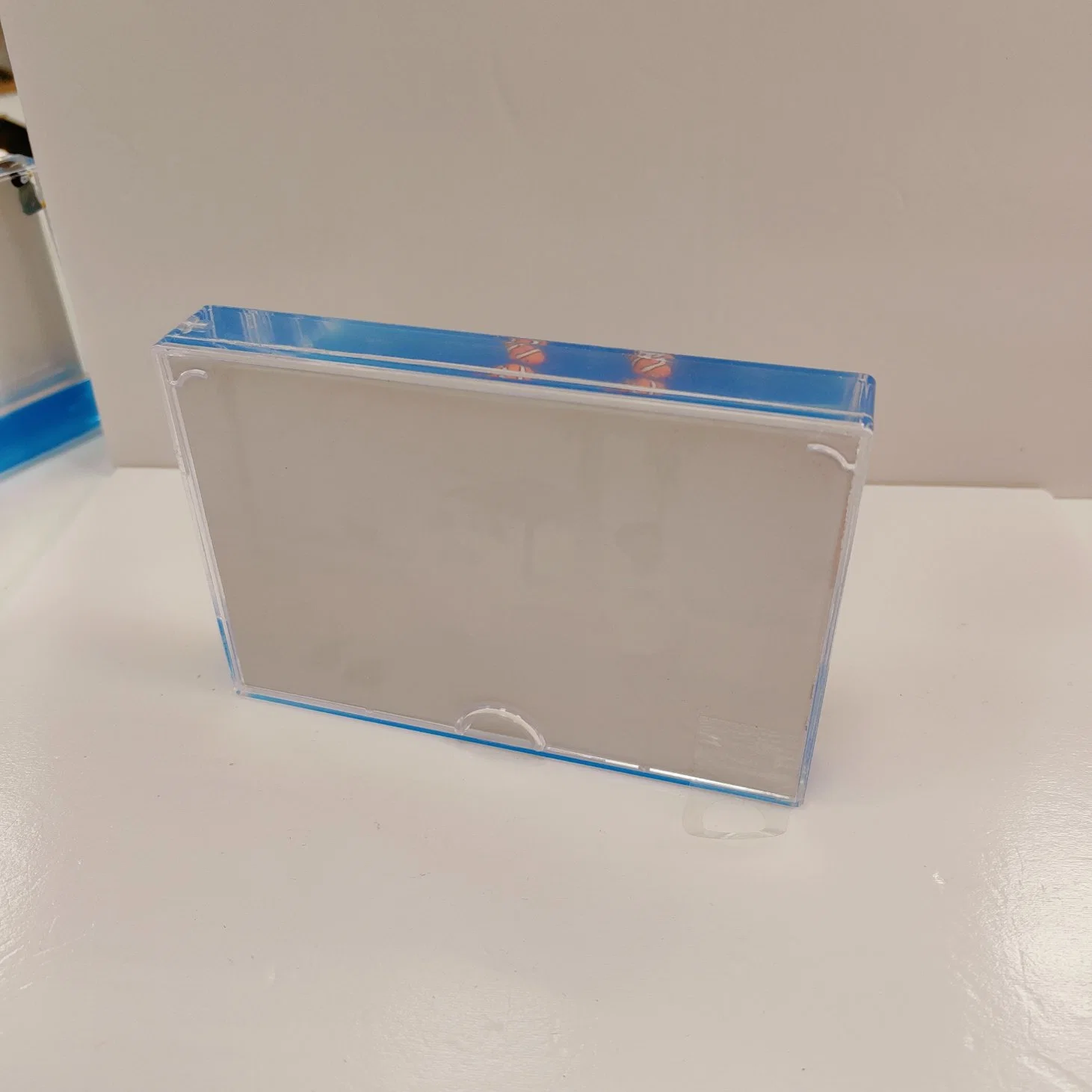Bloco acrílico vidro Crystal glitter moldura magnética