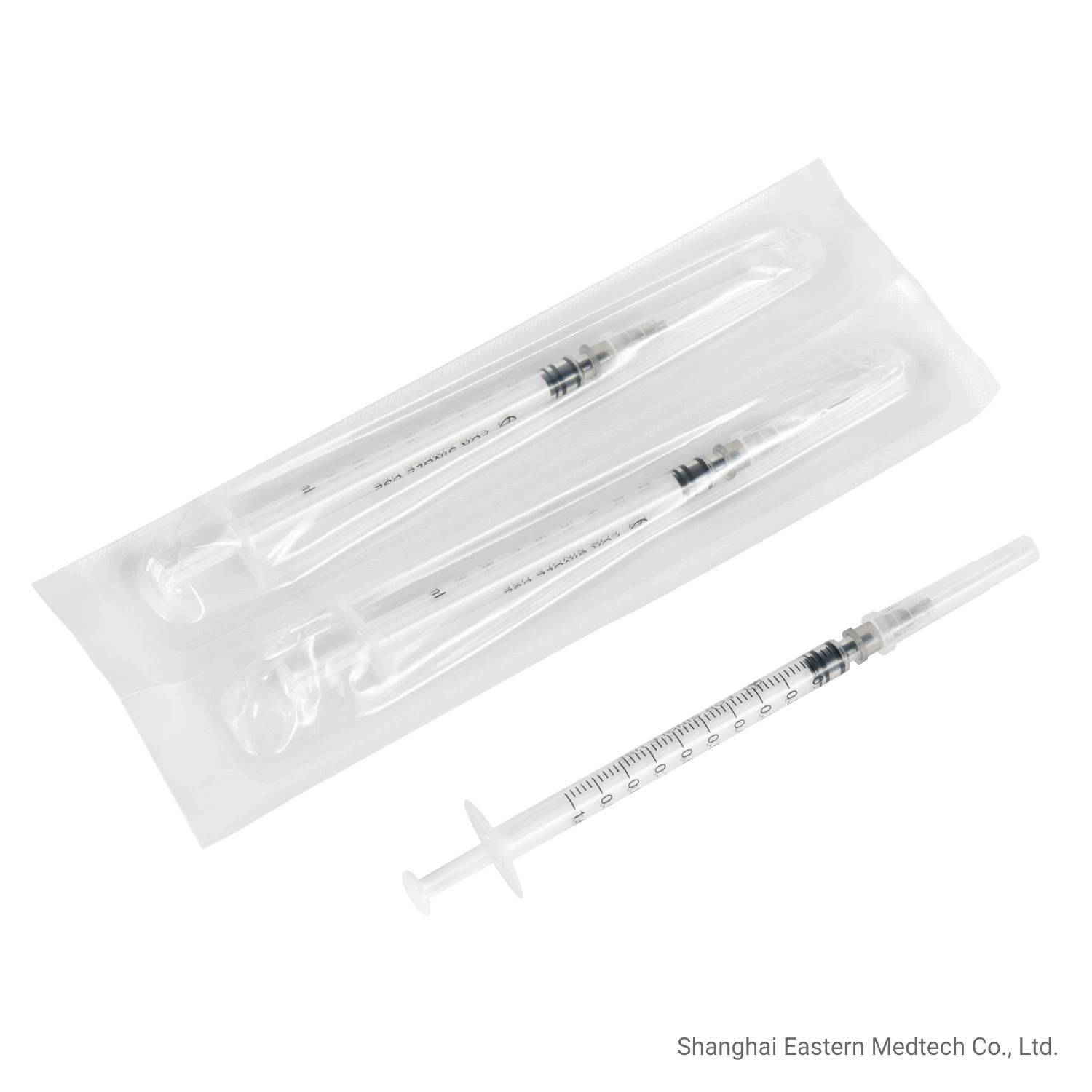 Hospital Instrument 0.5ml Vaccine Injection Medical Device Plastic Low Dead with Needle 25gx1" Space Lds Ldv Latex Free Vaccines Syringes