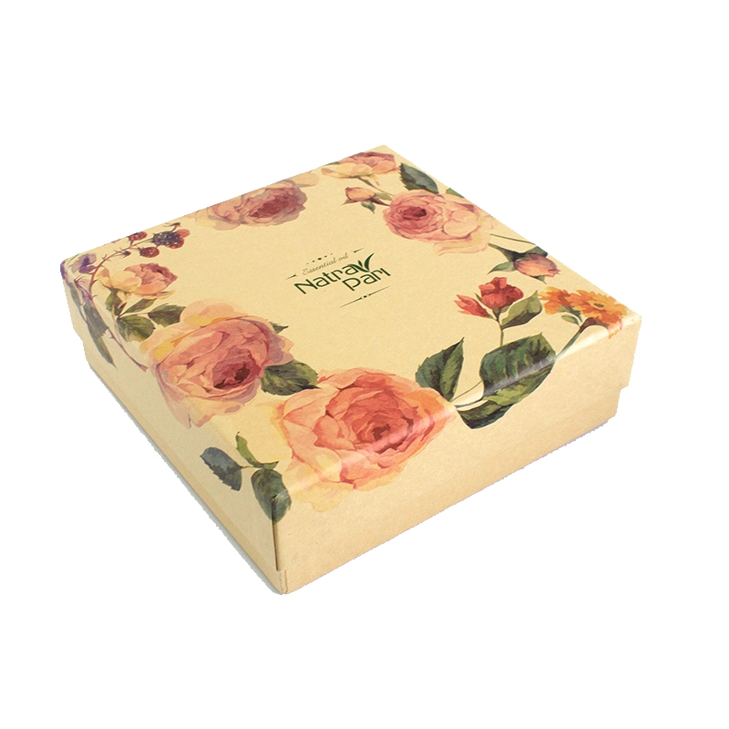 Custom Matte Laminated Flower Printing Fancy Paper Gift Packaging Box
