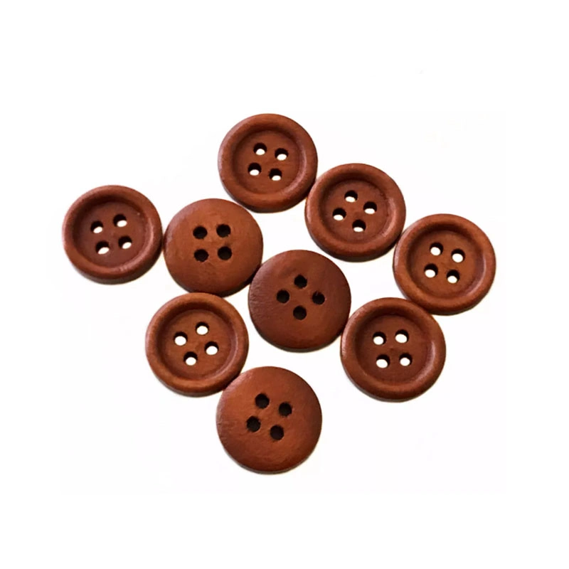 Four Hole Wooden Button Top Coat Trench Coat Wooden Button Shirt Cardigan Trousers Round Button